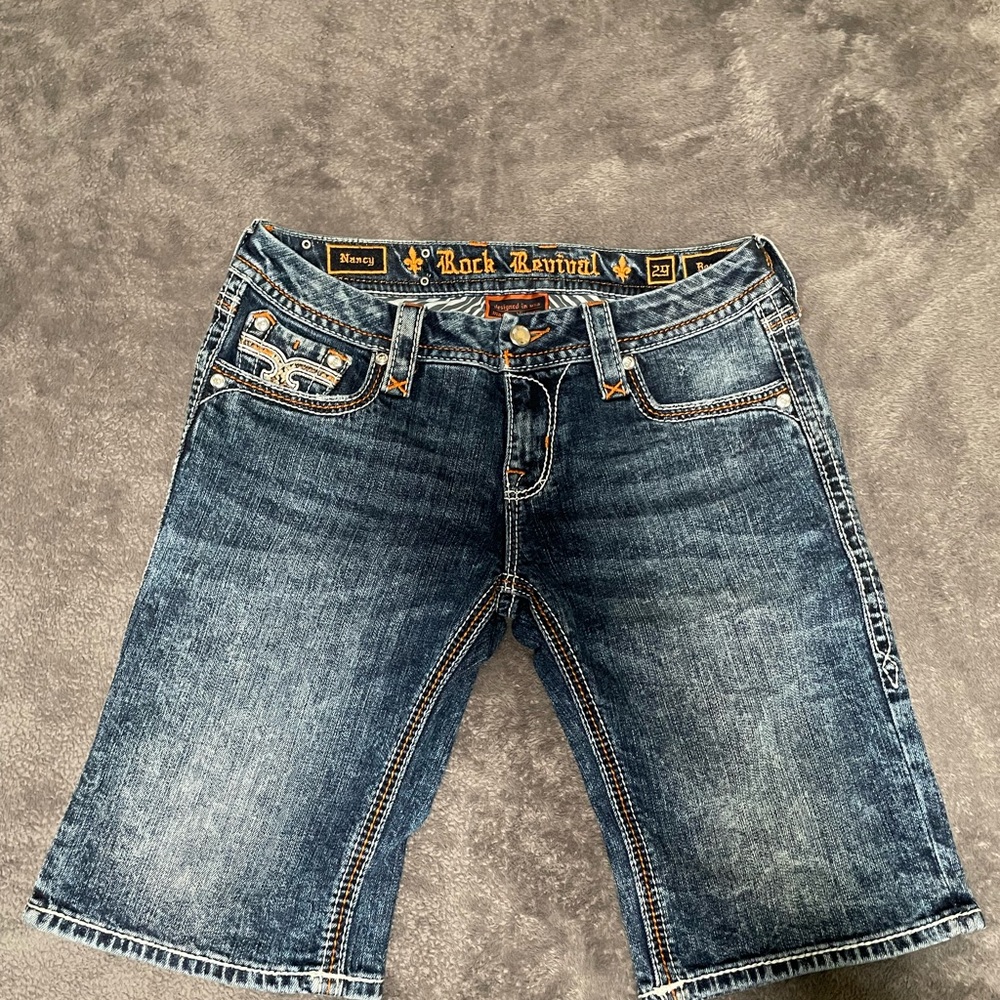 Rock Revival Denim Bermuda Shorts